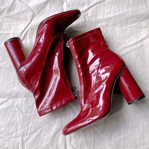 Zara Retro Vinyl Platform Booties